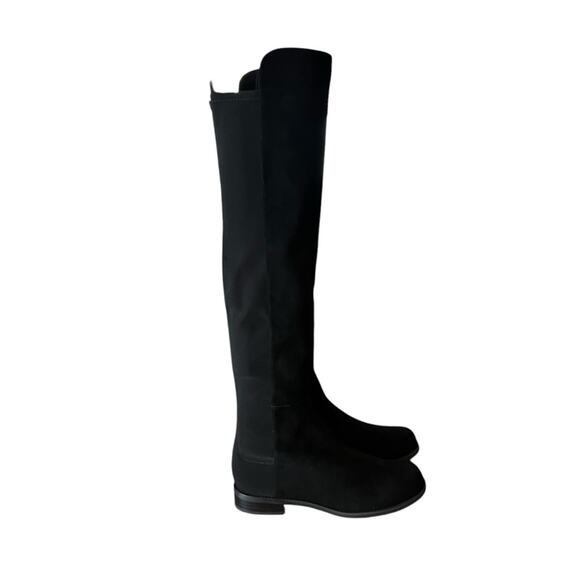 Stuart Weitzman 5050 Black Suede Iconic Over The Knee Stretch Boots NEW Size 6 - Picture 12 of 15